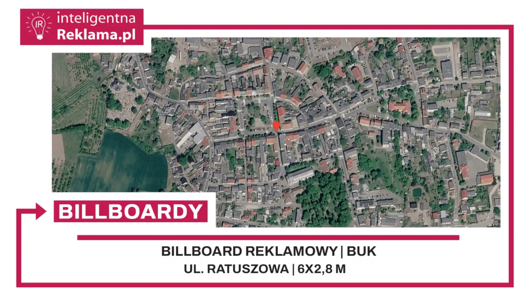 Lokalizacja reklamowa w Buk przy ul. ul. Ratuszowa - powierzchnia 16,8 m²