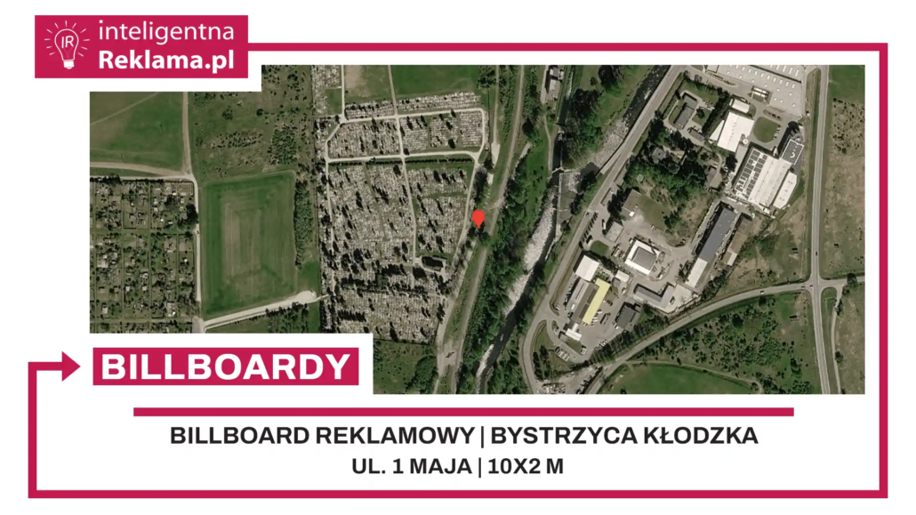 Lokalizacja reklamowa w Bystrzyca Kłodzka przy ul. 1 maja - powierzchnia 20 m²