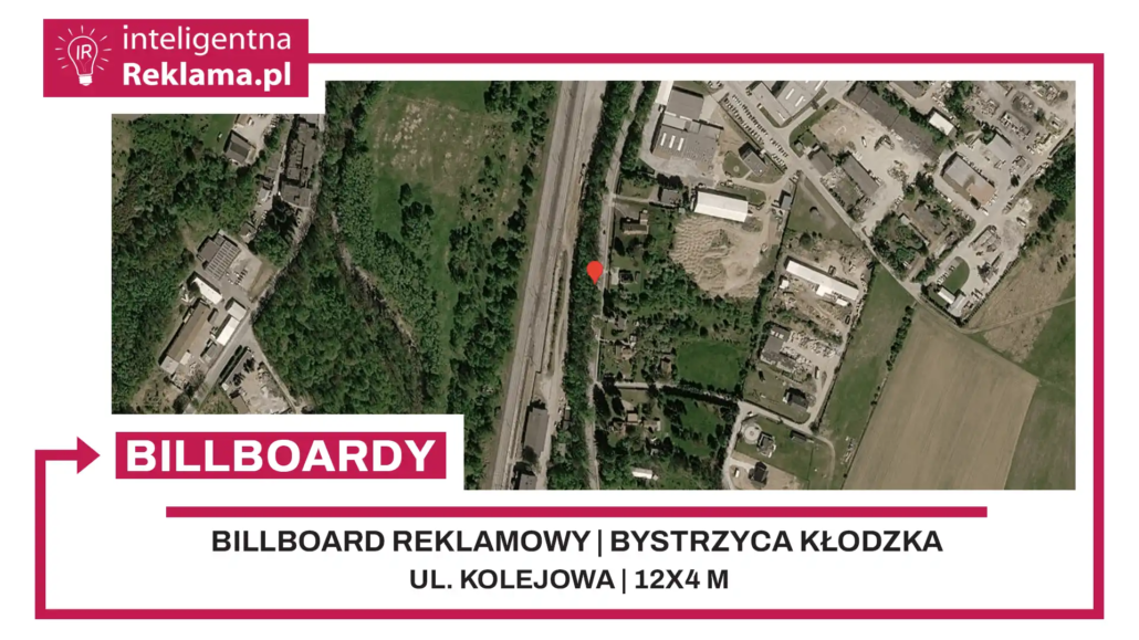 Lokalizacja reklamowa w Bystrzyca Kłodzka przy ul. Kolejowa - powierzchnia 48 m²