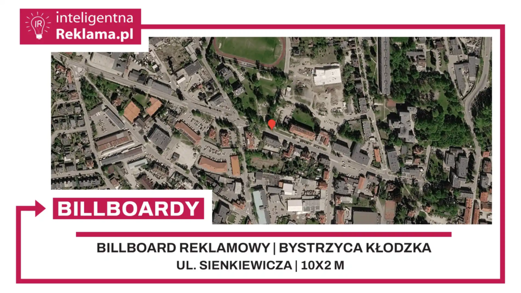 Lokalizacja reklamowa w Bystrzyca Kłodzka przy ul. ul. Sienkiewicza - powierzchnia 20 m²