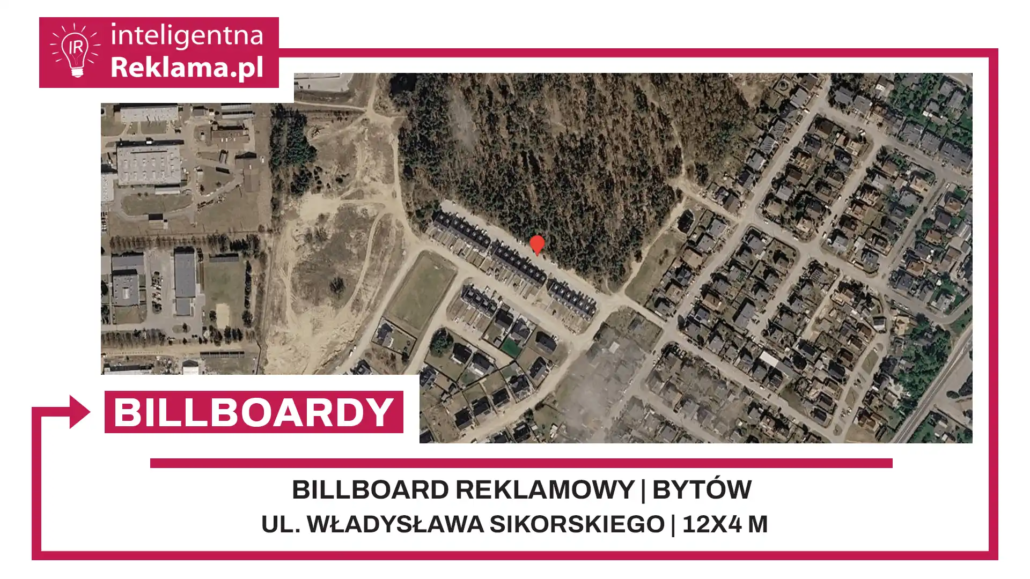 Lokalizacja reklamowa w Bytów przy ul. Władysława Sikorskiego - powierzchnia 48 m²
