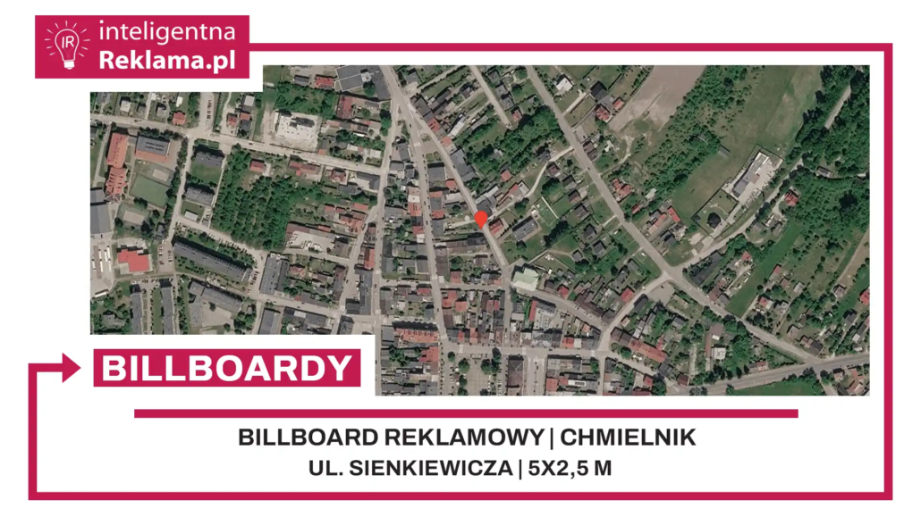 Lokalizacja reklamowa w Chmielnik przy ul. Sienkiewicza - powierzchnia 12,5 m²