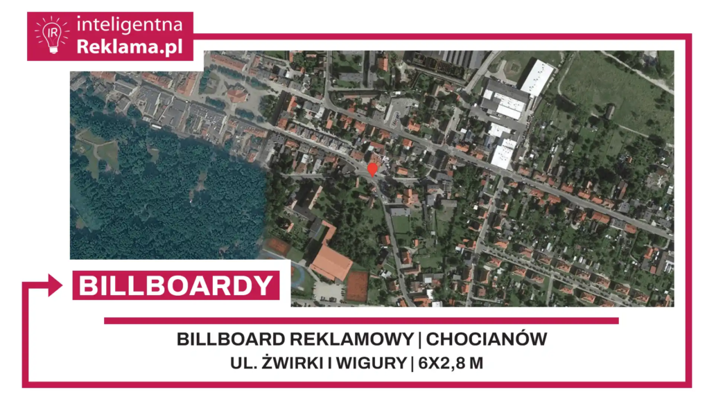 Lokalizacja reklamowa w Chocianów przy ul. Żwirki i Wigury - powierzchnia 16,8 m²