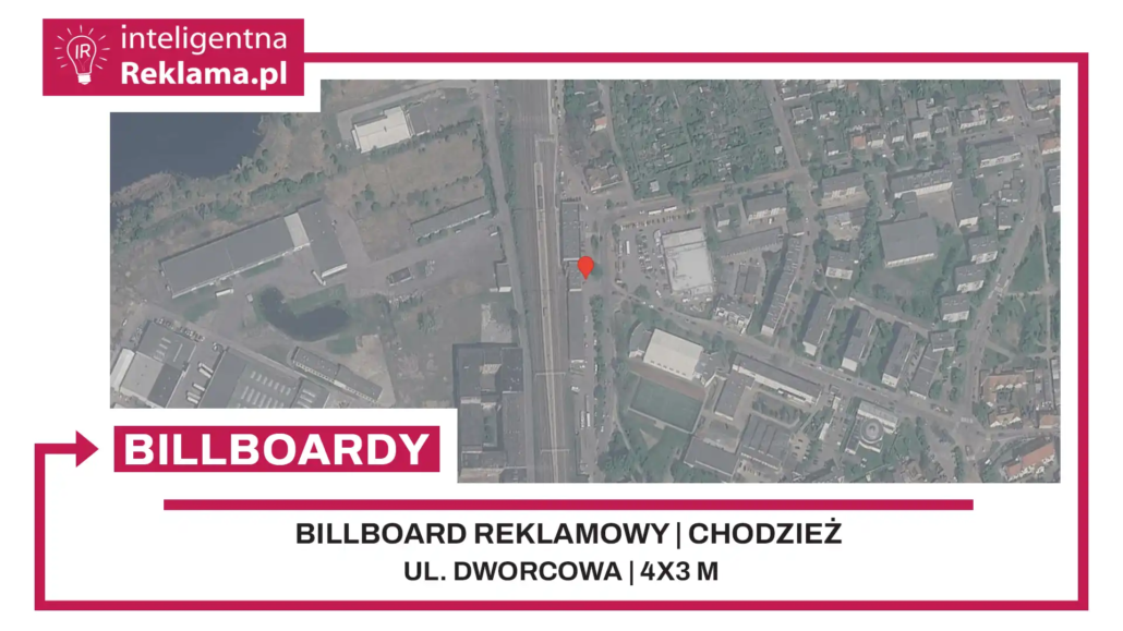 Lokalizacja reklamowa w Chodzież przy ul. Dworcowa - powierzchnia 12 m²