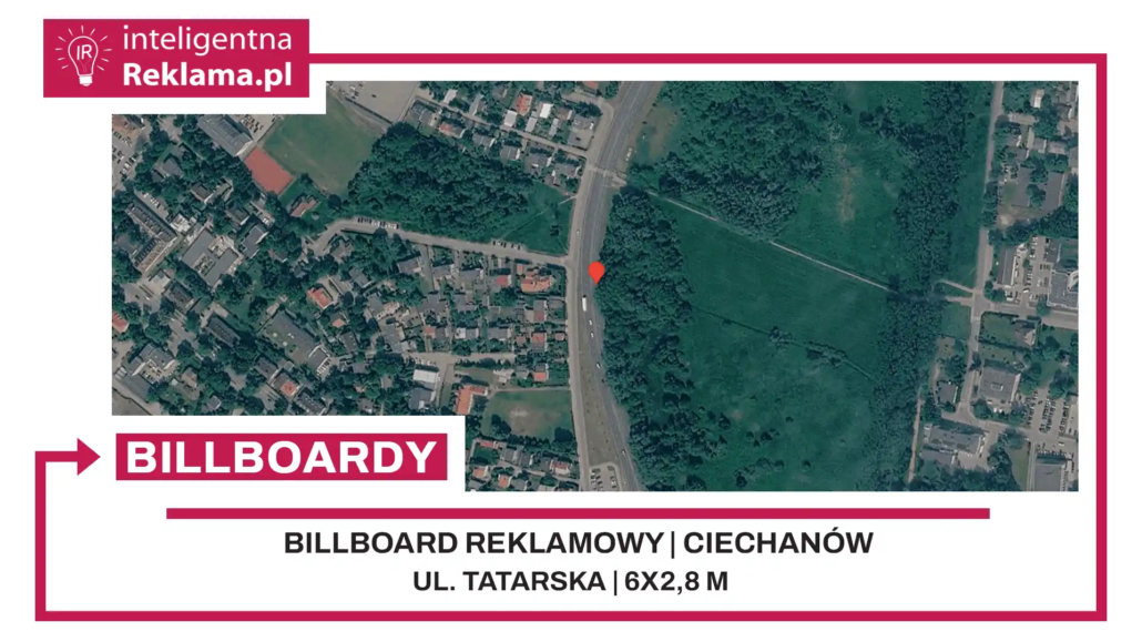Lokalizacja reklamowa w Ciechanów przy ul. Tatarska - powierzchnia 16,8 m²