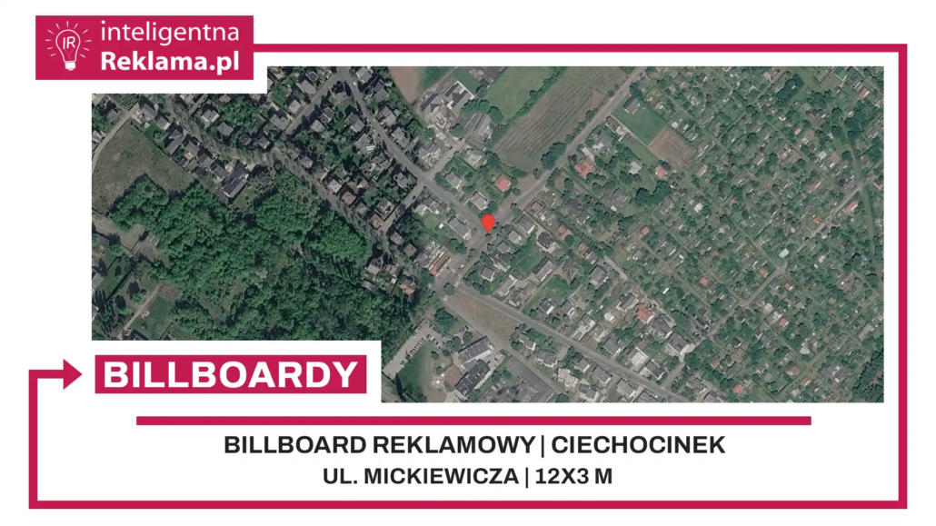 Lokalizacja reklamowa w Ciechocinek przy ul. Mickiewicza - powierzchnia 36 m²