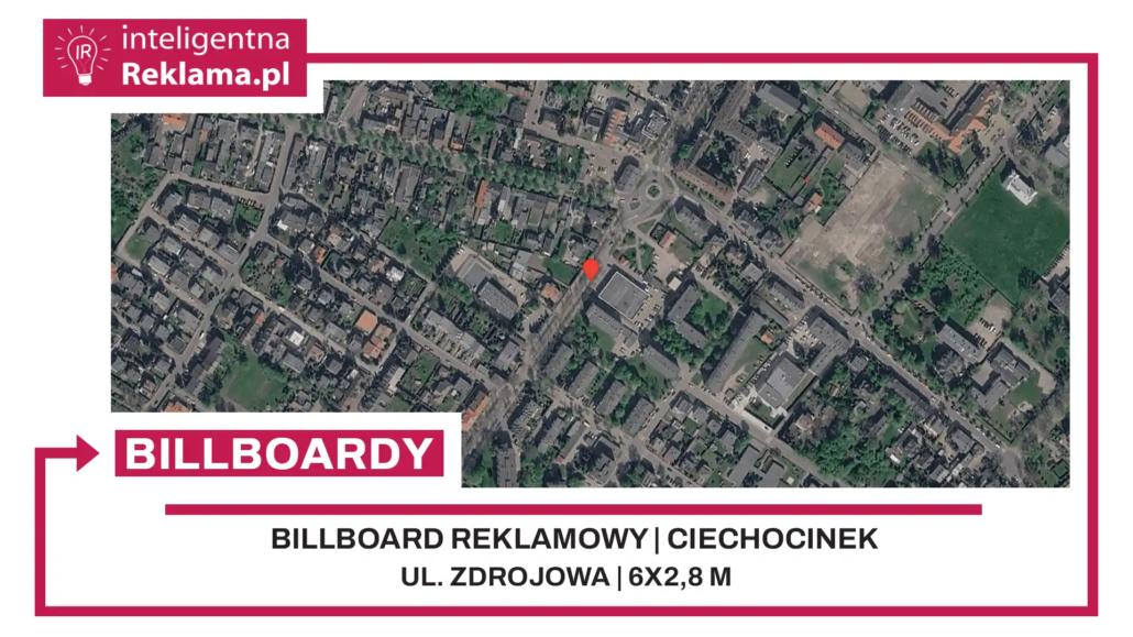 Lokalizacja reklamowa w Ciechocinek przy ul. Zdrojowa - powierzchnia 16,8 m²