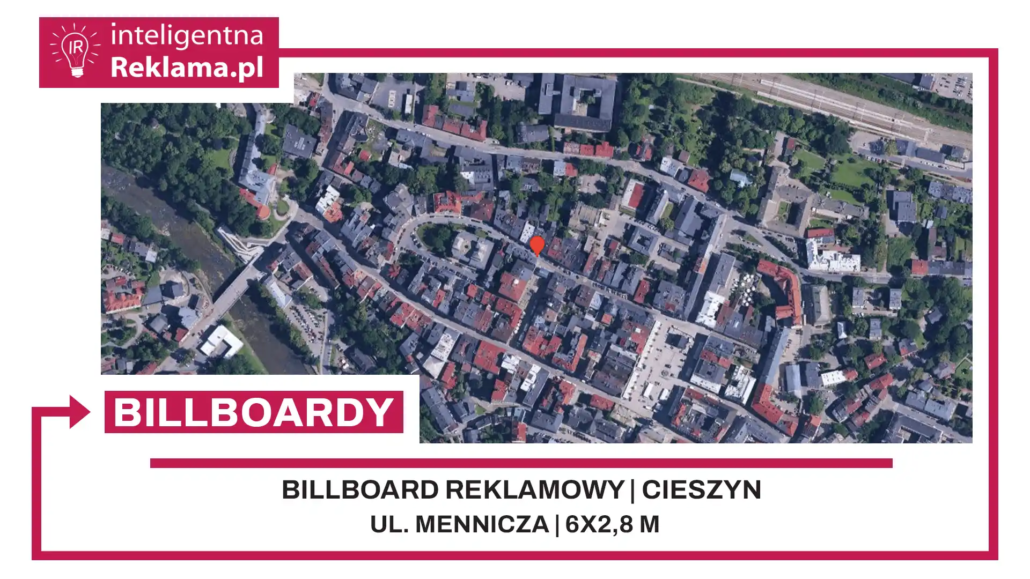 Lokalizacja reklamowa w Cieszyn przy ul. Mennicza - powierzchnia 16,8 m²