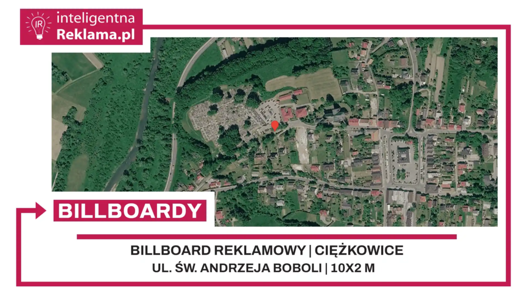 Lokalizacja reklamowa w Ciężkowice przy ul. Św. Andrzeja Boboli - powierzchnia 20 m²