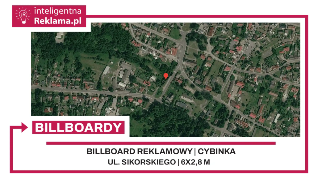 Lokalizacja reklamowa w Cybinka przy ul. Sikorskiego - powierzchnia 16,8 m²