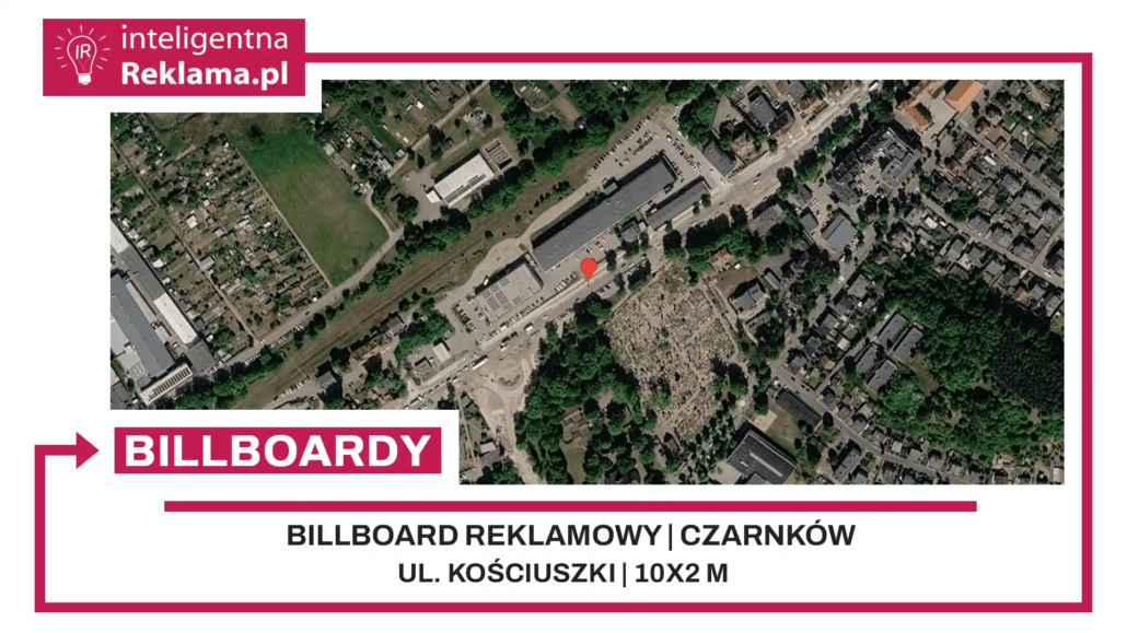 Lokalizacja reklamowa w Czarnków przy ul. Kościuszki - powierzchnia 20 m²