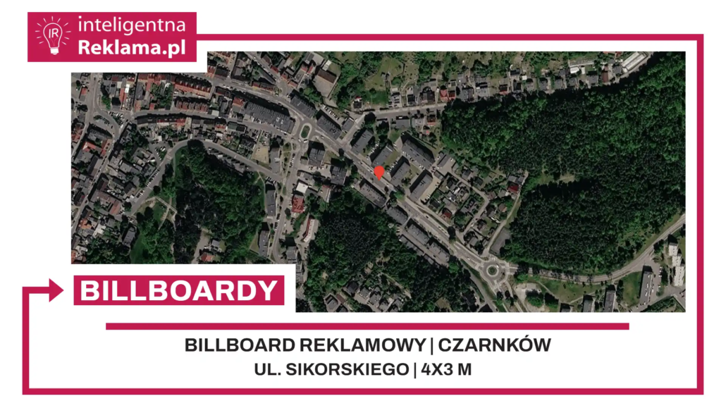 Lokalizacja reklamowa w Czarnków przy ul. Sikorskiego - powierzchnia 12 m²