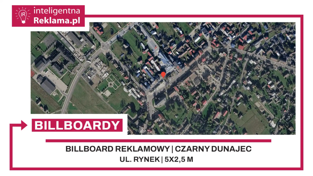 Lokalizacja reklamowa w Czarny Dunajec przy ul. Rynek - powierzchnia 12,5 m²