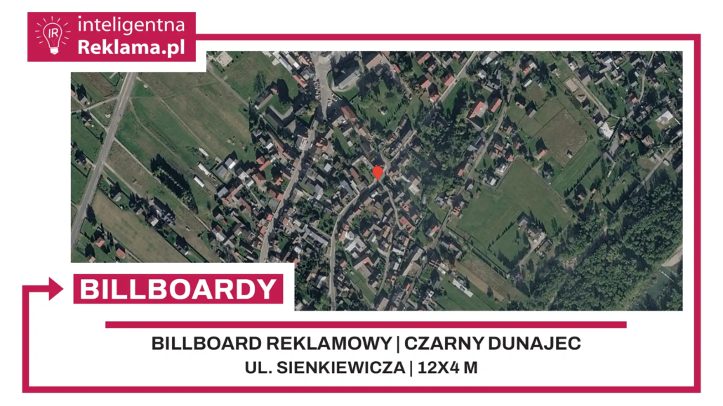 Lokalizacja reklamowa w Czarny Dunajec przy ul. Sienkiewicza - powierzchnia 48 m²
