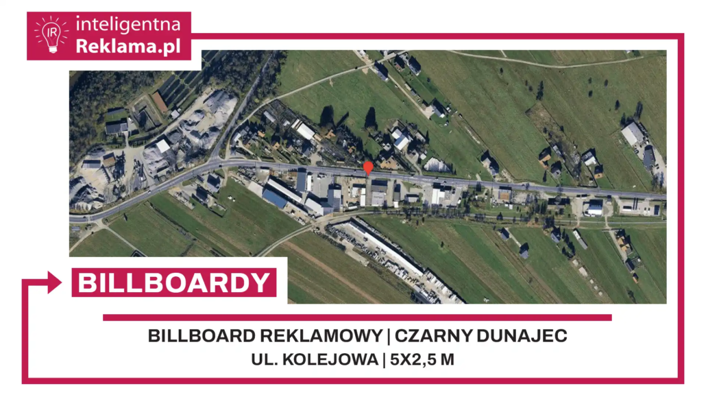 Lokalizacja reklamowa w Czarny Dunajec przy ul. ul. Kolejowa - powierzchnia 12,5 m²