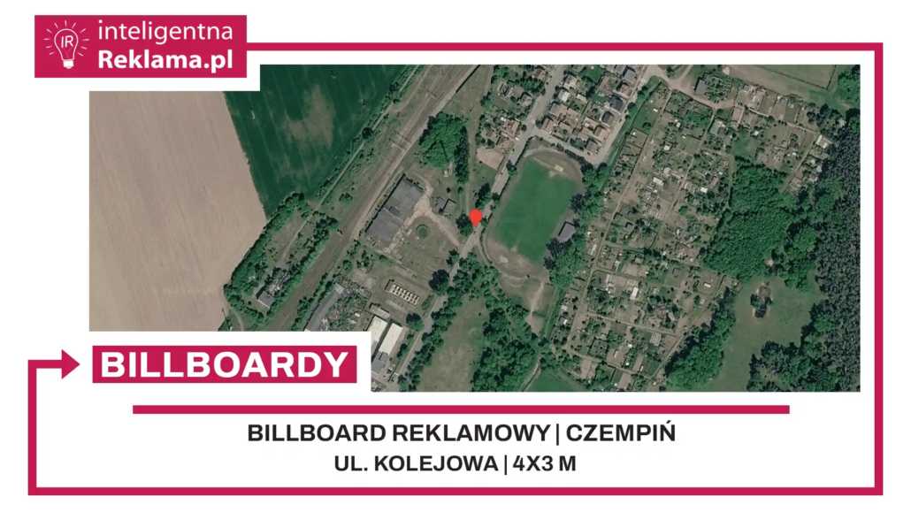Lokalizacja reklamowa w Czempiń przy ul. Kolejowa - powierzchnia 12 m²