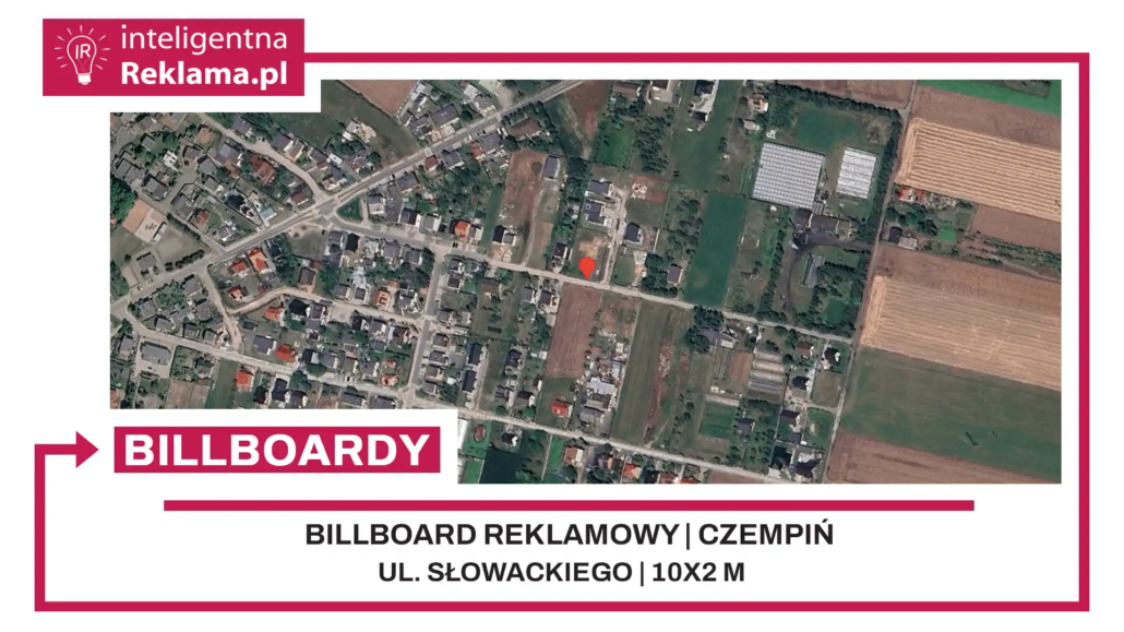 Lokalizacja reklamowa w Czempiń przy ul. Słowackiego - powierzchnia 20 m²