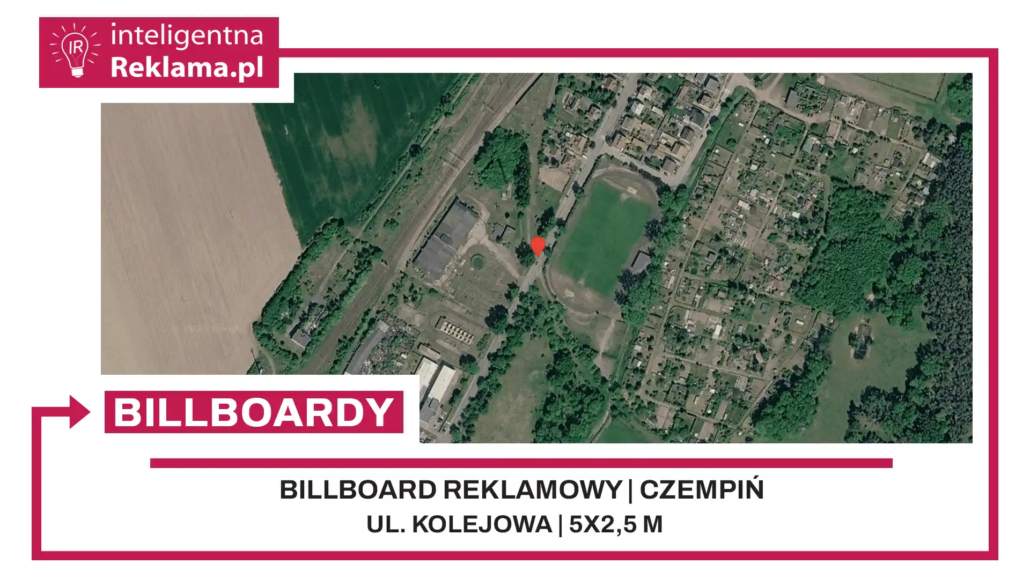 Lokalizacja reklamowa w Czempiń przy ul. ul. Kolejowa - powierzchnia 12,5 m²