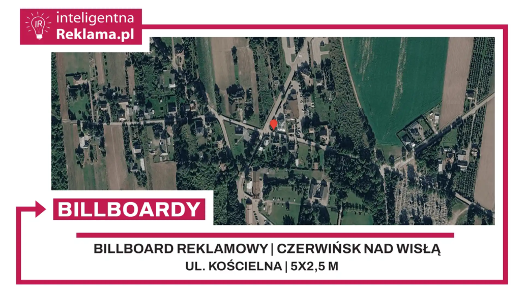 Lokalizacja reklamowa w Czerwińsk nad Wisłą przy ul. Kościelna - powierzchnia 12,5 m²