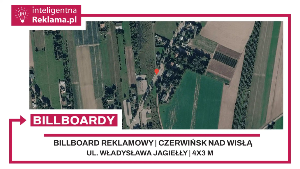Lokalizacja reklamowa w Czerwińsk nad Wisłą przy ul. ul. Władysława Jagiełły - powierzchnia 12 m²
