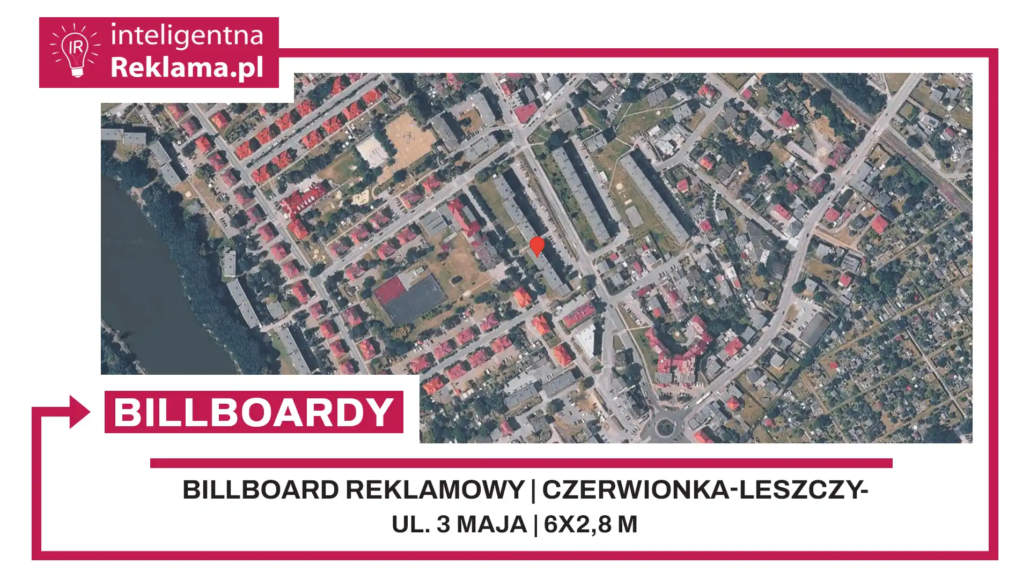 Lokalizacja reklamowa w Czerwionka-Leszczyny przy ul. 3 maja - powierzchnia 16,8 m²
