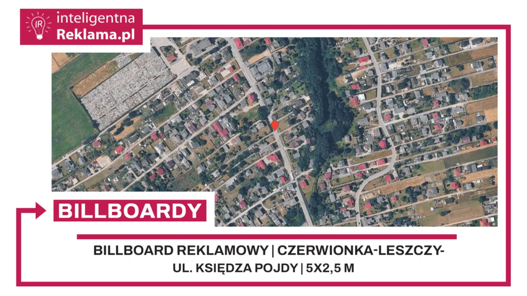 Lokalizacja reklamowa w Czerwionka-Leszczyny przy ul. Księdza Pojdy - powierzchnia 12,5 m²