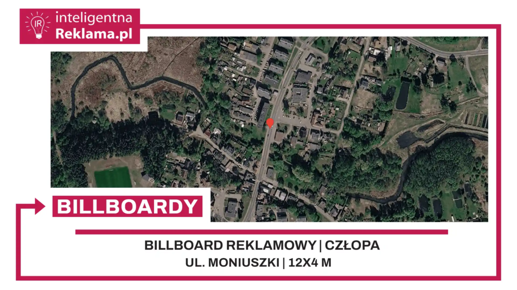 Lokalizacja reklamowa w Człopa przy ul. ul. Moniuszki - powierzchnia 48 m²