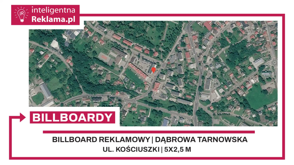 Lokalizacja reklamowa w Dąbrowa Tarnowska przy ul. Kościuszki - powierzchnia 12,5 m²