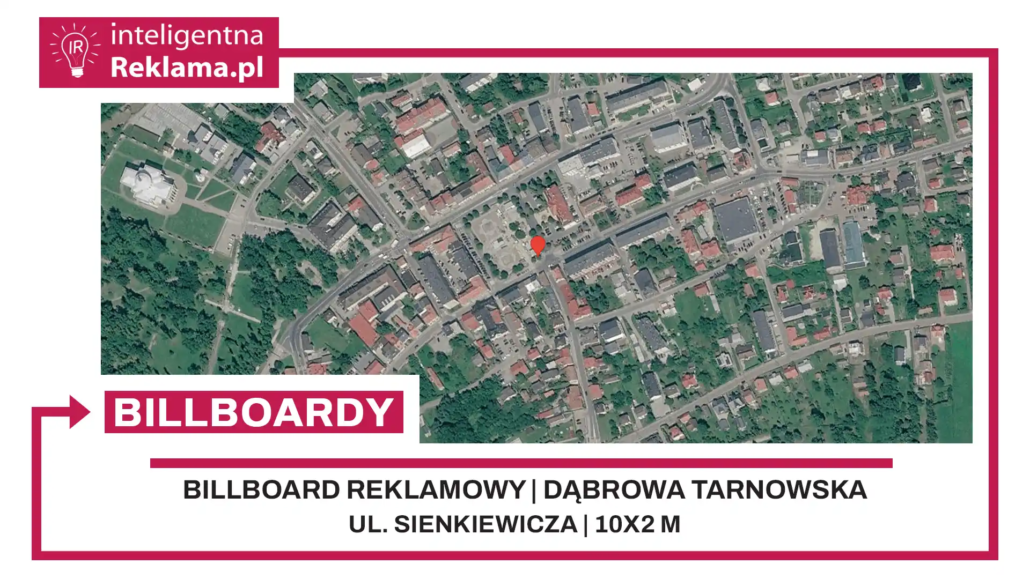 Lokalizacja reklamowa w Dąbrowa Tarnowska przy ul. Sienkiewicza - powierzchnia 20 m²