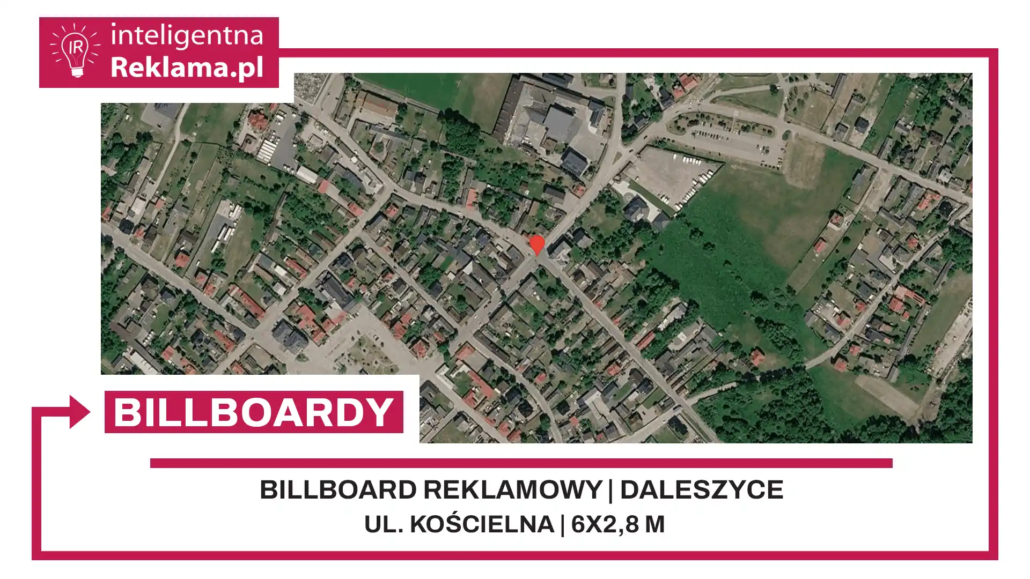Lokalizacja reklamowa w Daleszyce przy ul. ul. Kościelna - powierzchnia 16,8 m²