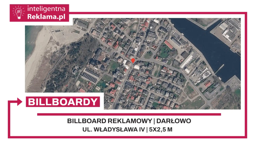 Lokalizacja reklamowa w Darłowo przy ul. Władysława IV - powierzchnia 12,5 m²