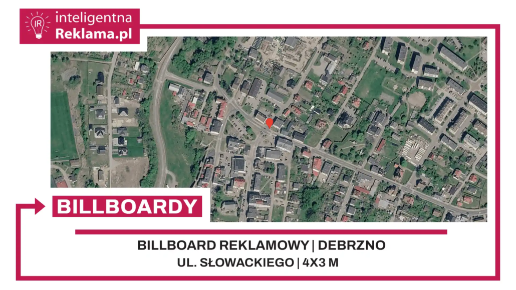 Lokalizacja reklamowa w Debrzno przy ul. Słowackiego - powierzchnia 12 m²