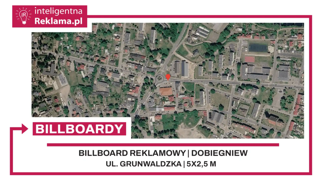 Lokalizacja reklamowa w Dobiegniew przy ul. Grunwaldzka - powierzchnia 12,5 m²