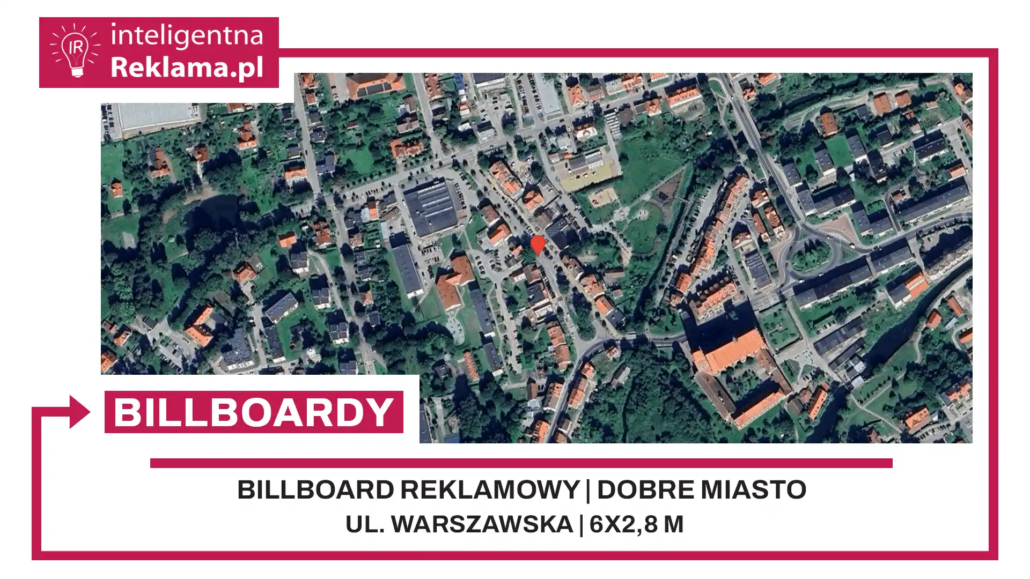 Lokalizacja reklamowa w Dobre Miasto przy ul. Warszawska - powierzchnia 16,8 m²