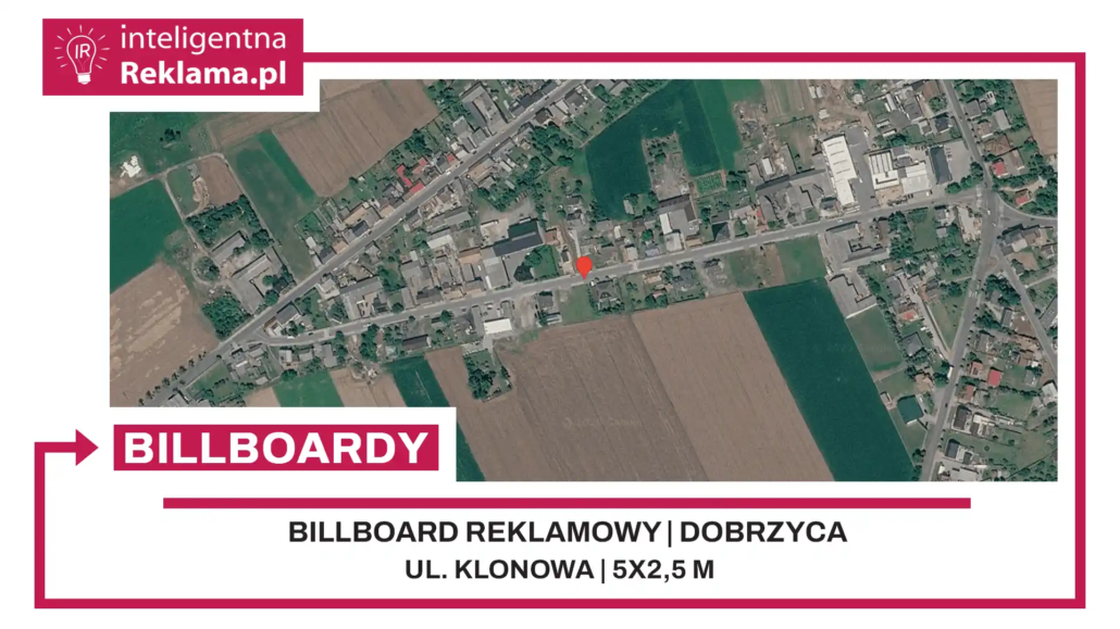 Lokalizacja reklamowa w Dobrzyca przy ul. Klonowa - powierzchnia 12,5 m²