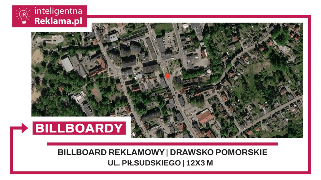 Lokalizacja reklamowa w Drawsko Pomorskie przy ul. ul. Piłsudskiego - powierzchnia 36 m²
