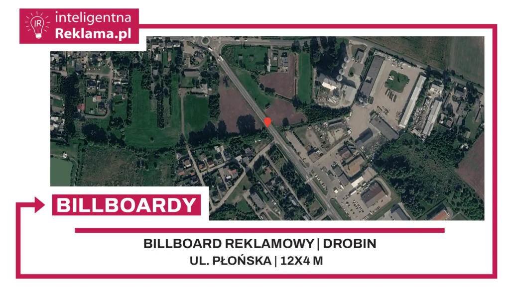 Lokalizacja reklamowa w Drobin przy ul. Płońska - powierzchnia 48 m²
