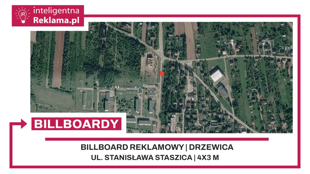 Lokalizacja reklamowa w Drzewica przy ul. Stanisława Staszica - powierzchnia 12 m²