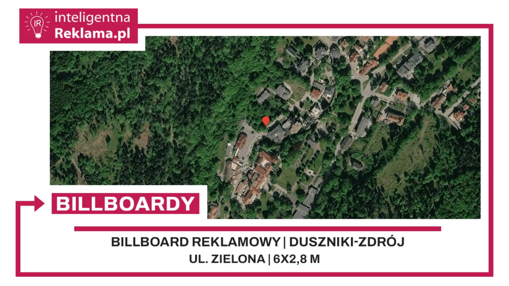 Lokalizacja reklamowa w Duszniki-Zdrój przy ul. Zielona - powierzchnia 16,8 m²