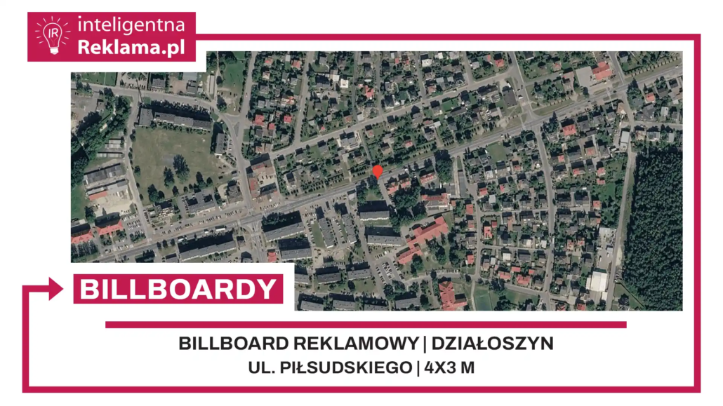Lokalizacja reklamowa w Działoszyn przy ul. Piłsudskiego - powierzchnia 12 m²