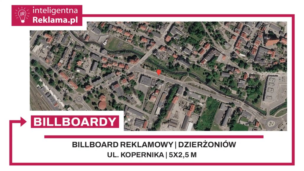 Lokalizacja reklamowa w Dzierżoniów przy ul. Kopernika - powierzchnia 12,5 m²