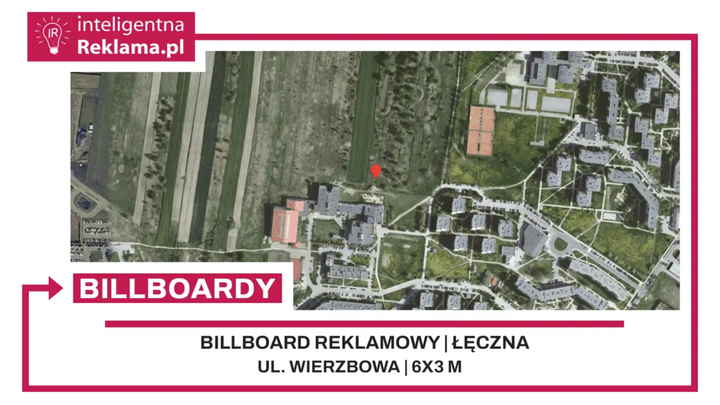 Lokalizacja reklamowa w Łęczna przy ul. Wierzbowa - powierzchnia 18 m²