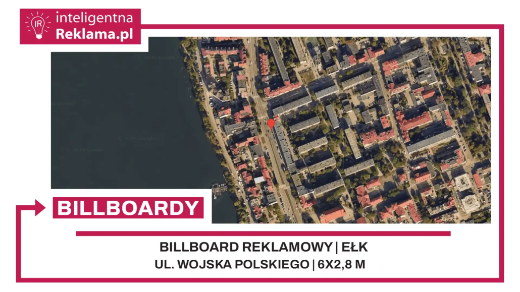 Lokalizacja reklamowa w Ełk przy ul. ul. Wojska Polskiego - powierzchnia 16,8 m²