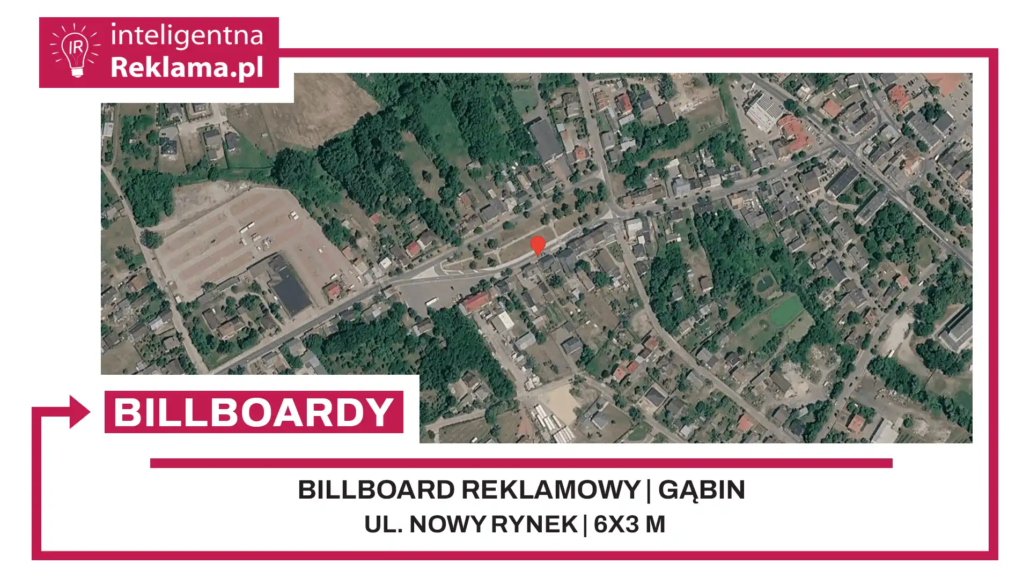 Lokalizacja reklamowa w Gąbin przy ul. Nowy Rynek - powierzchnia 18 m²