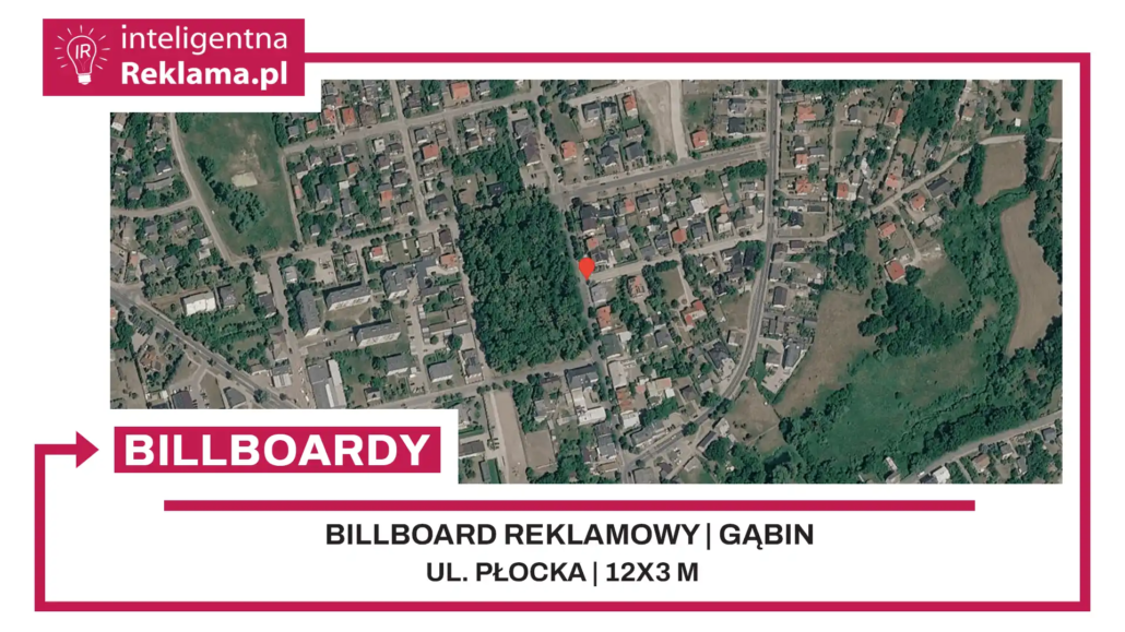 Lokalizacja reklamowa w Gąbin przy ul. Płocka - powierzchnia 36 m²