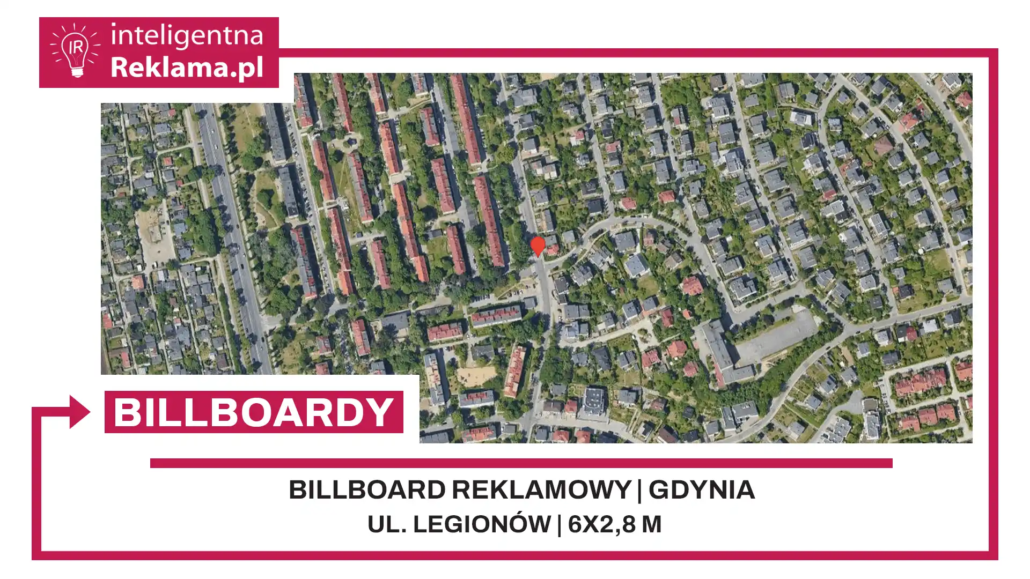 Lokalizacja reklamowa w Gdynia przy ul. Legionów - powierzchnia 16,8 m²