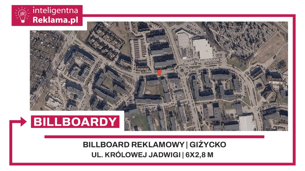Lokalizacja reklamowa w Giżycko przy ul. ul. Królowej Jadwigi - powierzchnia 16,8 m²