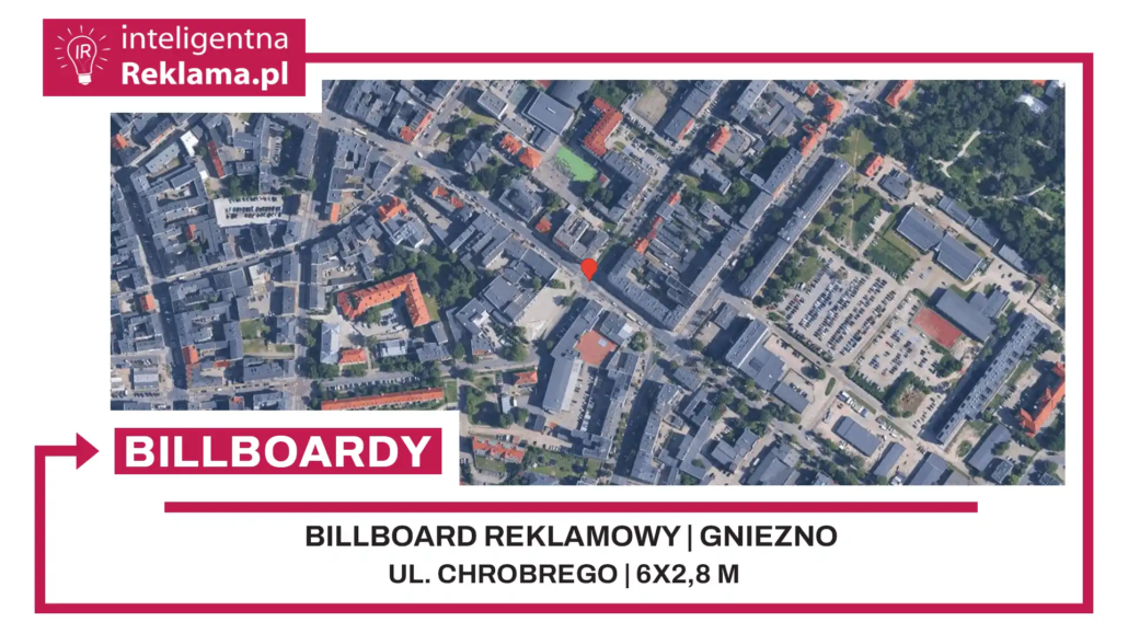 Lokalizacja reklamowa w Gniezno przy ul. Chrobrego - powierzchnia 16,8 m²