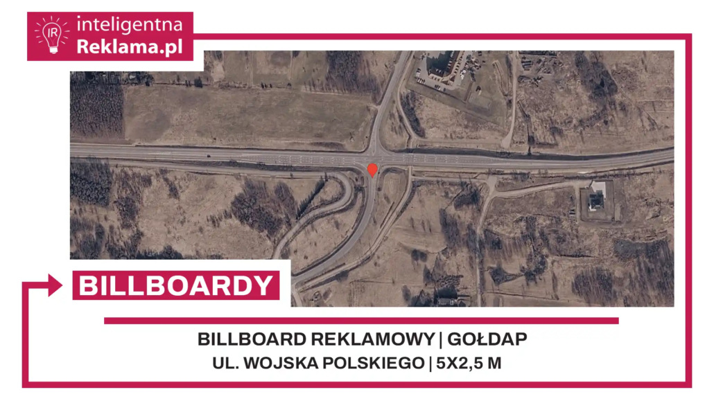 Lokalizacja reklamowa w Gołdap przy ul. ul. Wojska Polskiego - powierzchnia 12,5 m²
