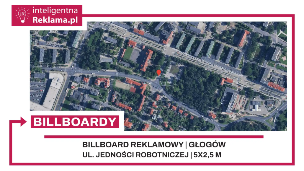 Lokalizacja reklamowa w Głogów przy ul. Jedności Robotniczej - powierzchnia 12,5 m²